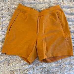 Orange lululemon shorts